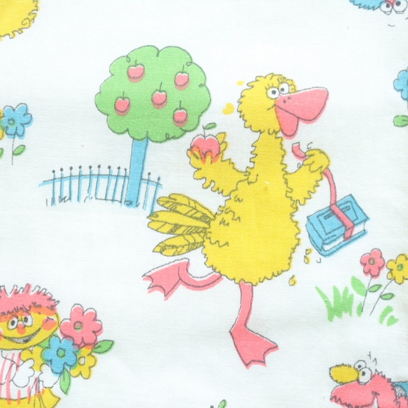 Vintage 70s Monsters School Printed Fabric Sheet - Picture 3 of 9